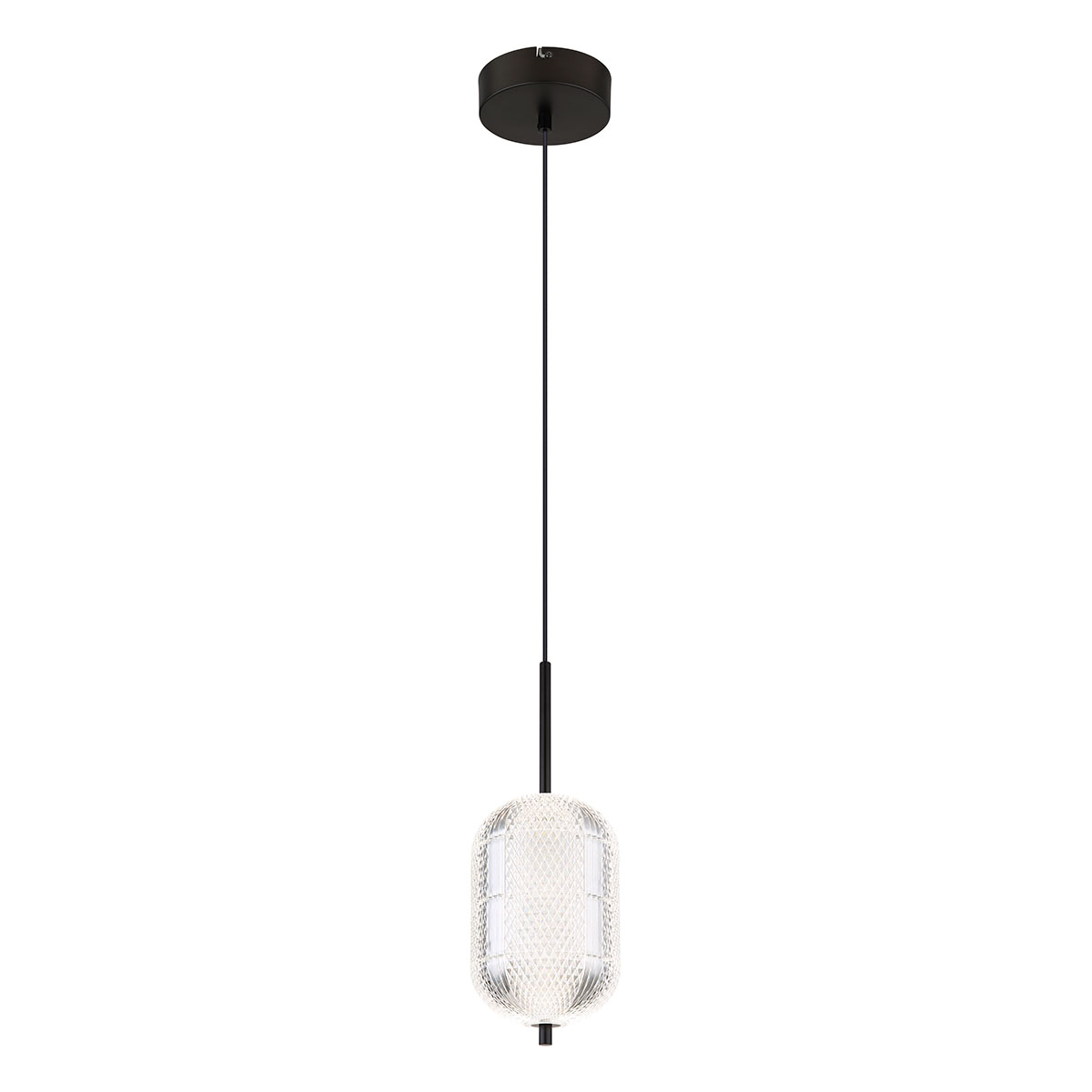 suspension-moderne-ovale-noire-globo-kurius-16043h