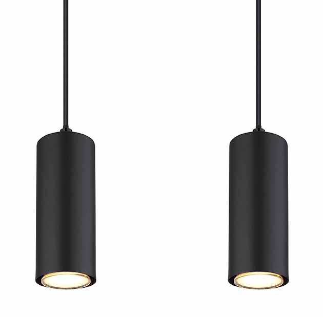 Suspension noir-naturel 4 spots Globo Robby – Image 3