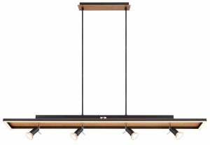 Alternative view of Suspension noire trapèze Globo Ida