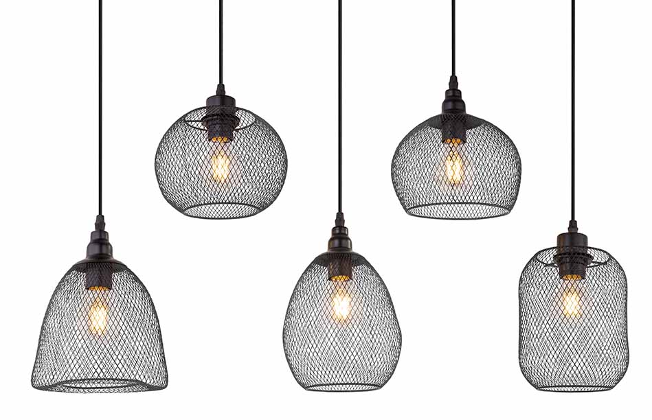 Suspension orientale en métal noir Globo Anya – Image 3