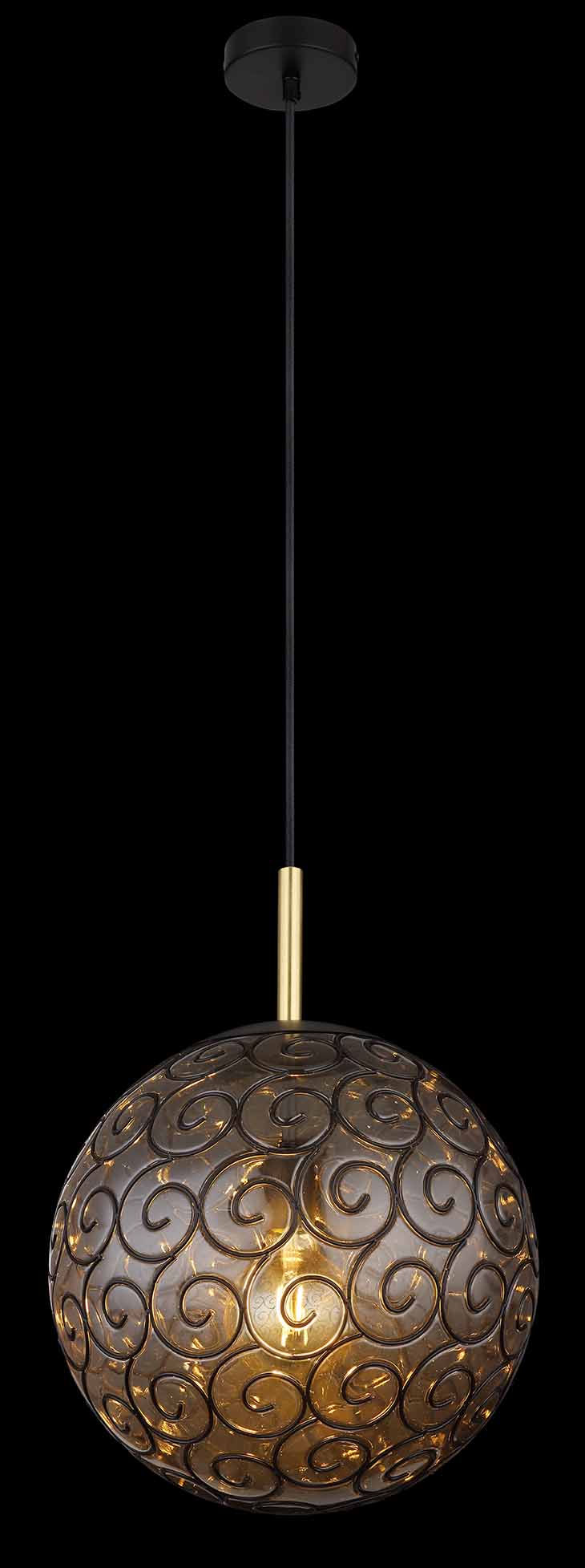 Suspension orientale noire en métal Globo Fitz – Image 3