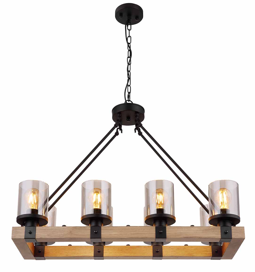 Suspension rectangulaire campagnarde noire Globo Lila – Image 2