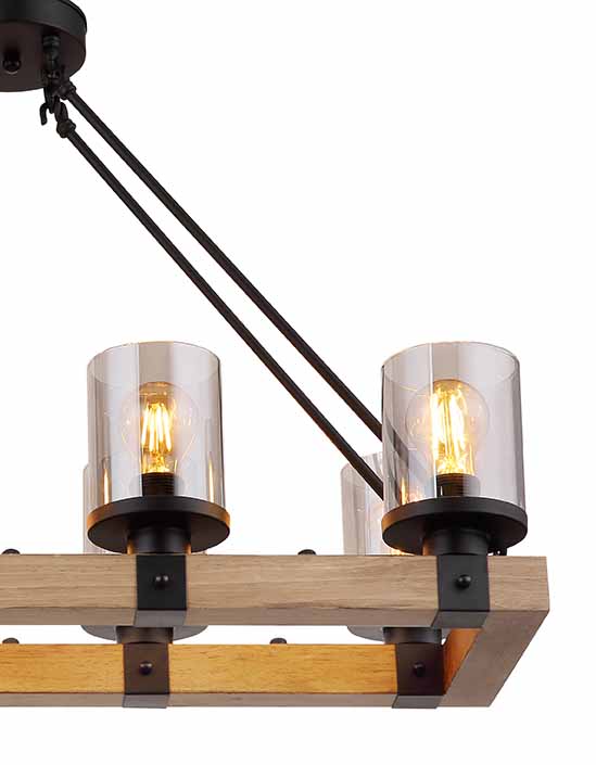 Suspension rectangulaire campagnarde noire Globo Lila – Image 3