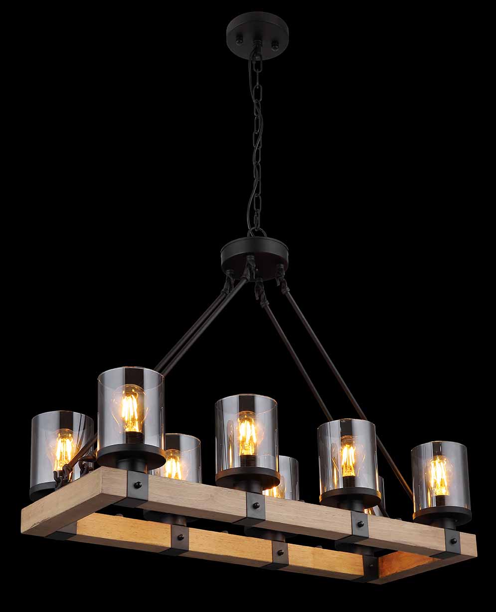 Suspension rectangulaire campagnarde noire Globo Lila – Image 4