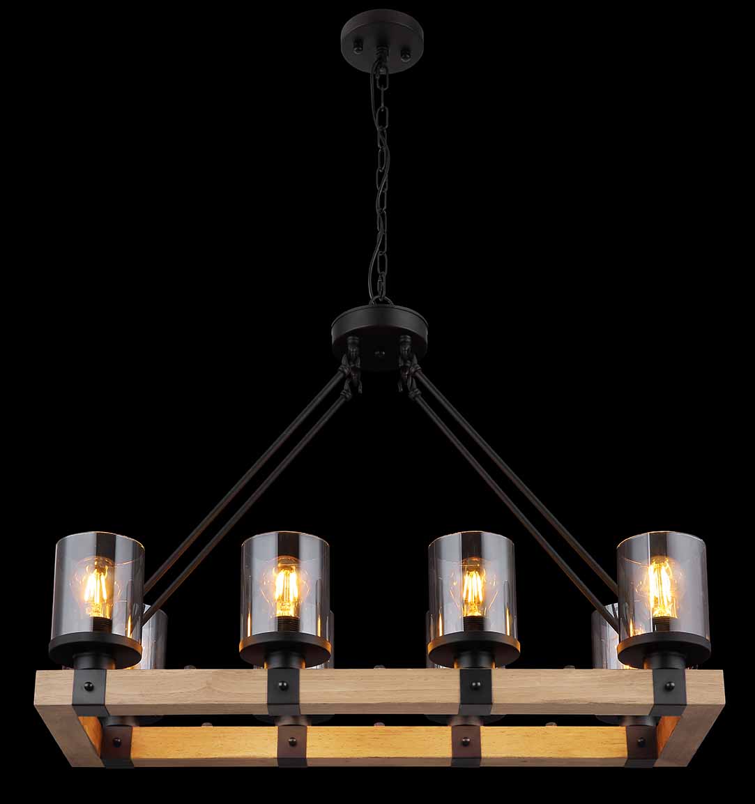 Suspension rectangulaire campagnarde noire Globo Lila – Image 5