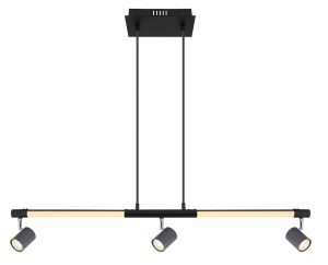 Alternative view of Suspension rétro noire en métal Globo Hl