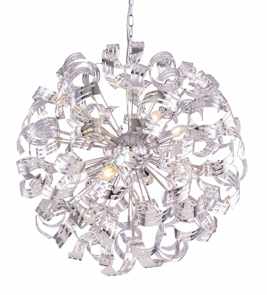 Suspension romantique en chrome avec construction en boule L Globo Falla – Image 2