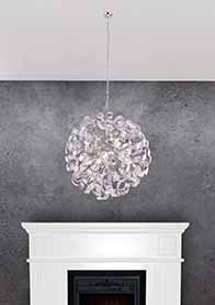 Suspension romantique en chrome avec construction en boule L Globo Falla – Image 4