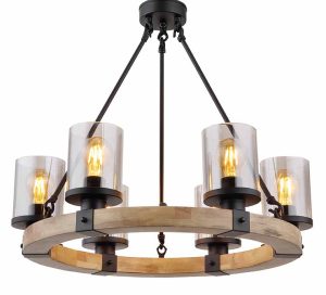 Alternative view of Suspension ronde campagnarde noire Globo Lila