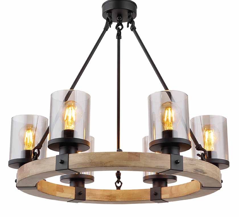 Suspension ronde campagnarde noire Globo Lila – Image 2