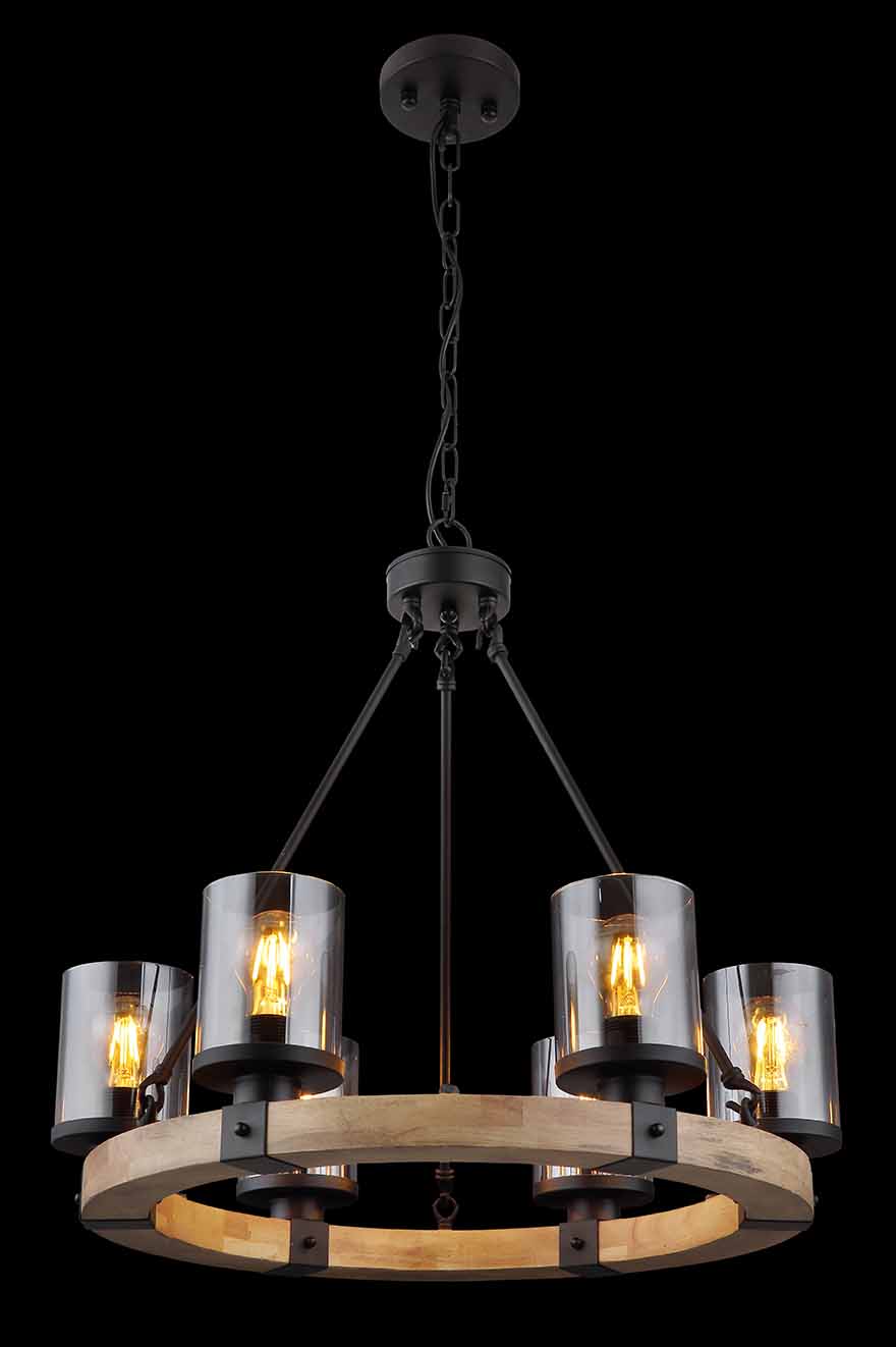 Suspension ronde campagnarde noire Globo Lila – Image 3