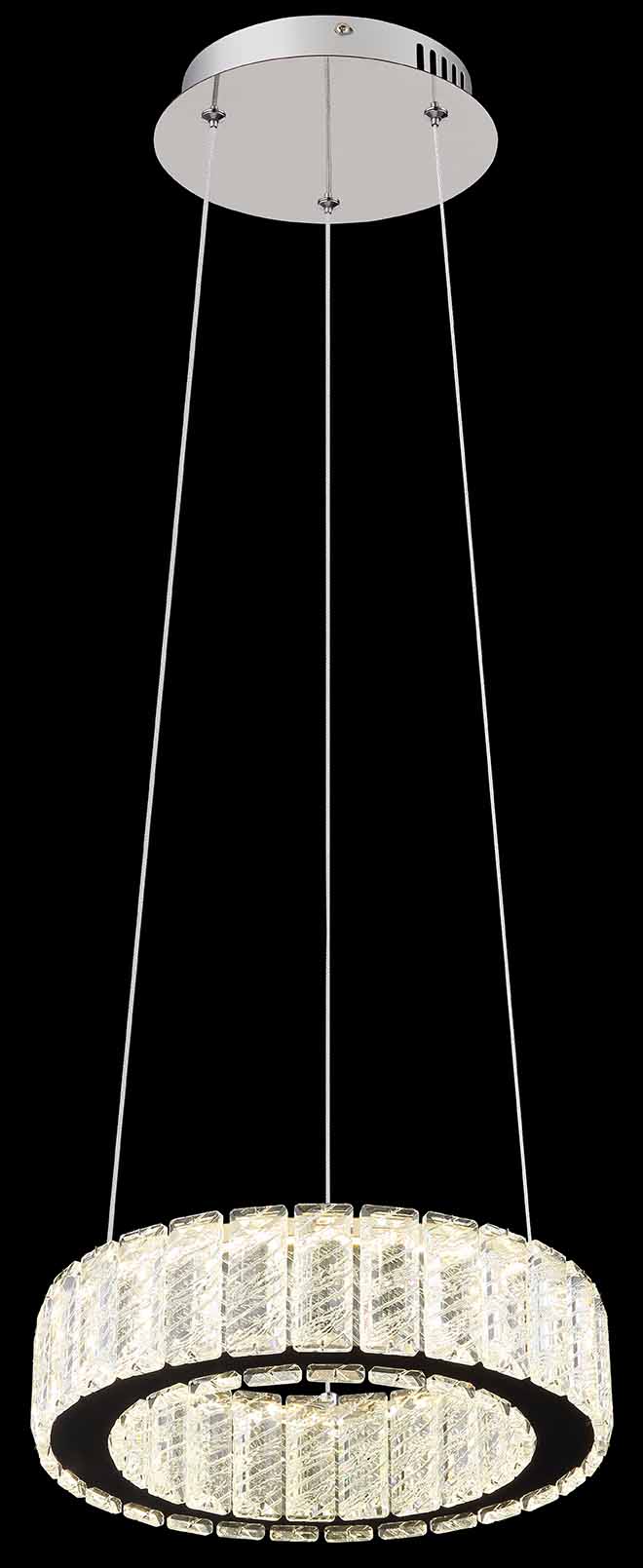 Suspension ronde chrome cristaux Globo Mucky – Image 3