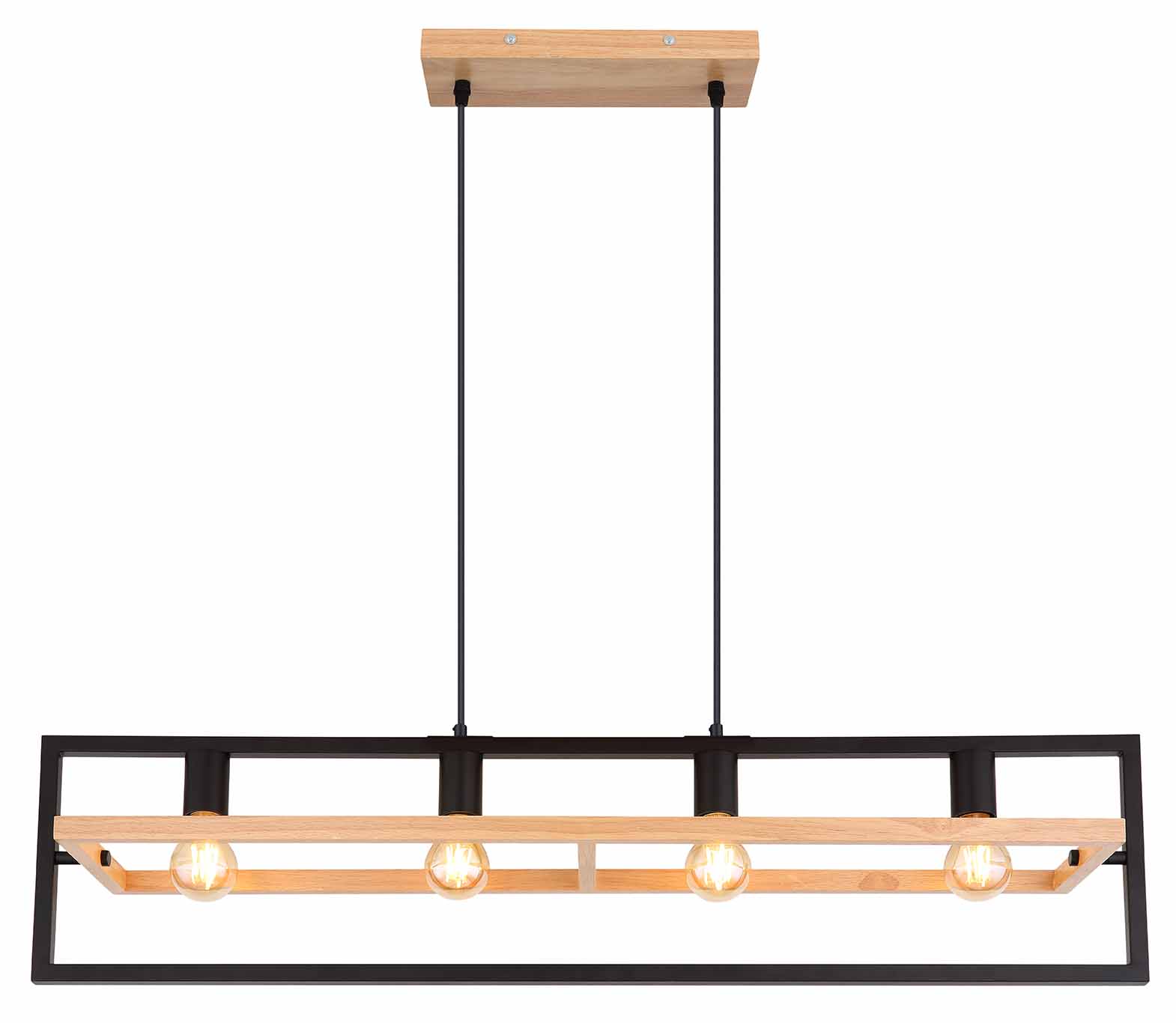 Suspension rurale en bois brun Globo Erica – Image 2