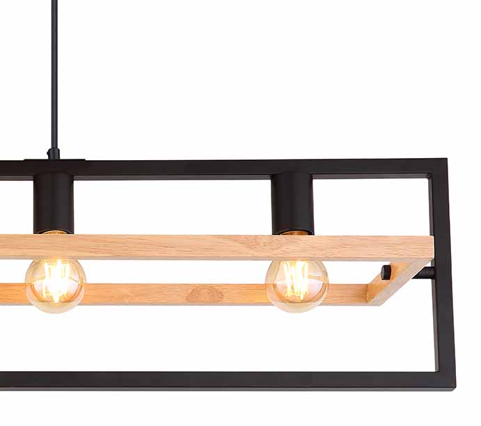 Suspension rurale en bois brun Globo Erica – Image 3