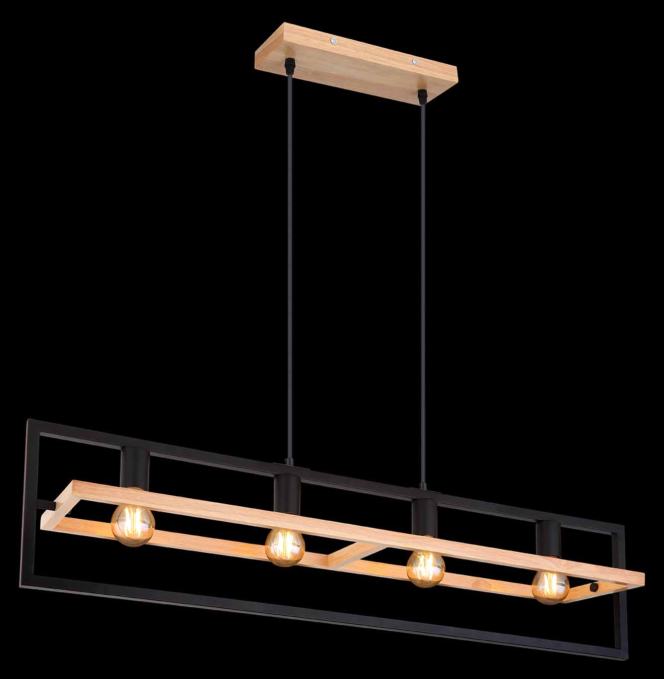 Suspension rurale en bois brun Globo Erica – Image 4