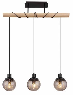 Alternative view of Suspension rurale noire à globes Globo Richard