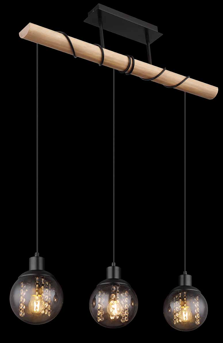 Suspension rurale noire à globes Globo Richard – Image 4