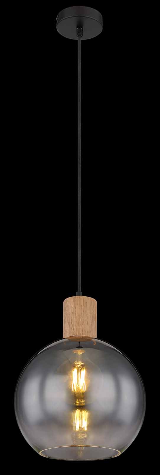 Suspension rurale noire en forme de sphère Globo Moitas – Image 3