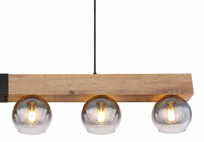 Suspension rurale noire en métal Globo Moitas – Image 3