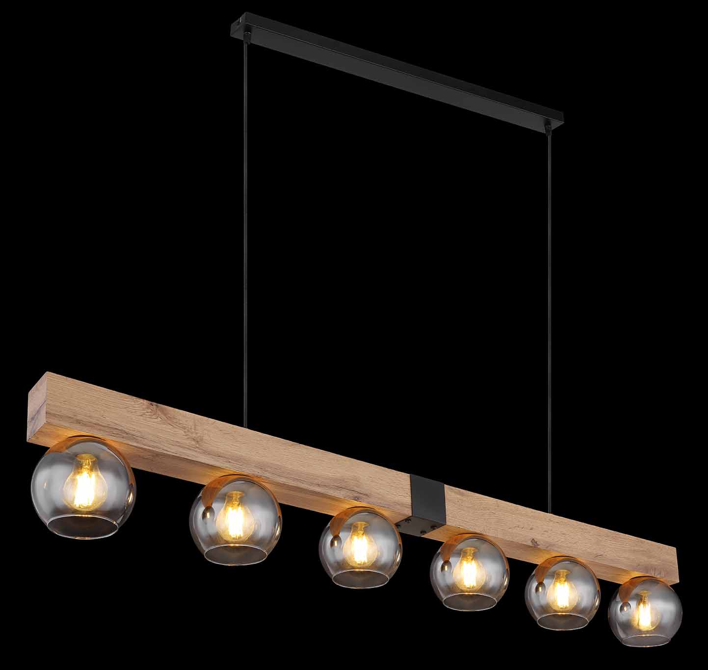 Suspension rurale noire en métal Globo Moitas – Image 4