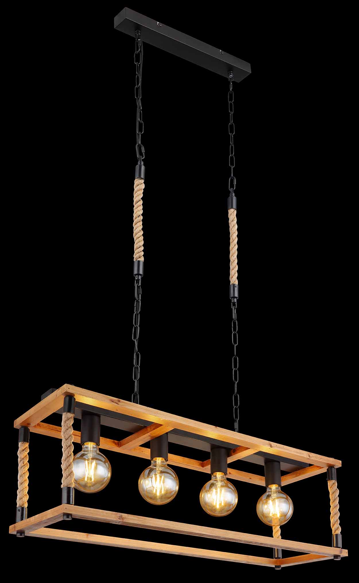 Suspension rurale noire en métal Globo Vernon – Image 4