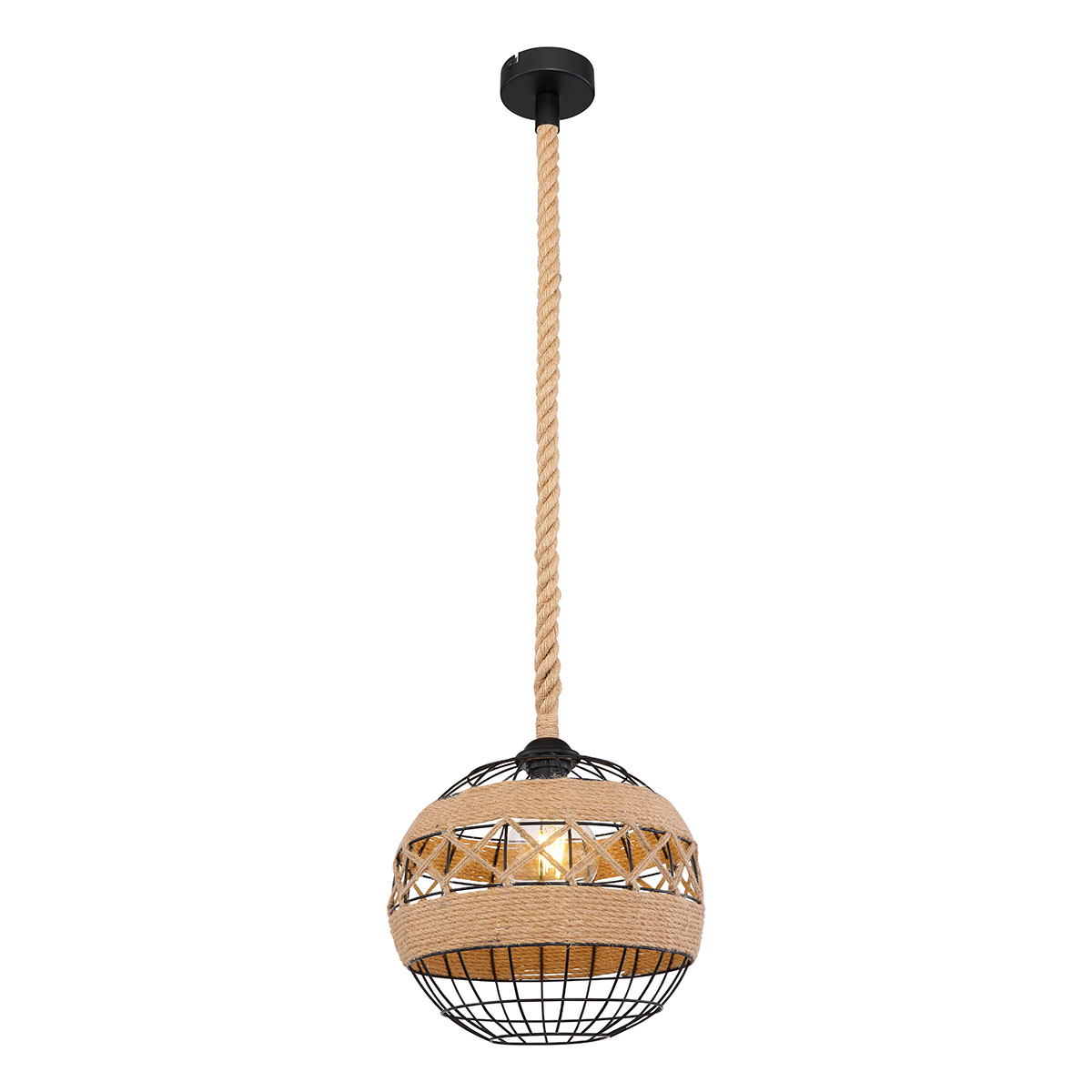 suspension-sphérique-noire/naturelle-en-chanvre-tissé-globo-ulleu-69029h1