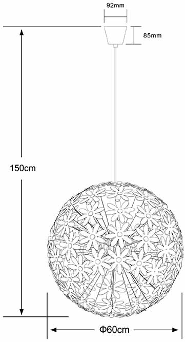 Suspension tendance en plastique et laiton Globo Stella – Image 3