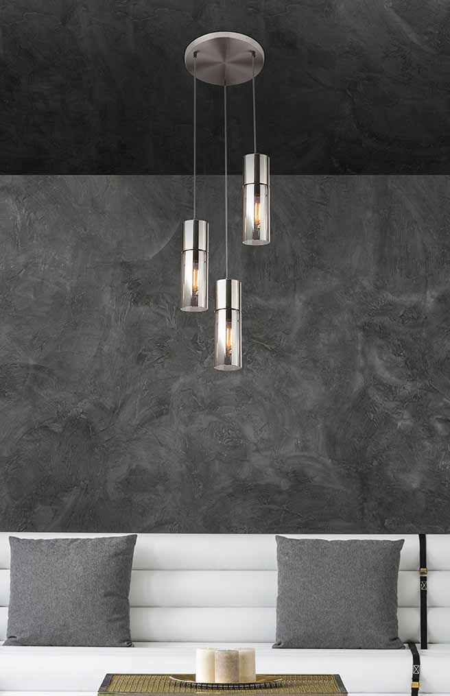 Suspensions classiques en métal nickelé Globo Annika – Image 4