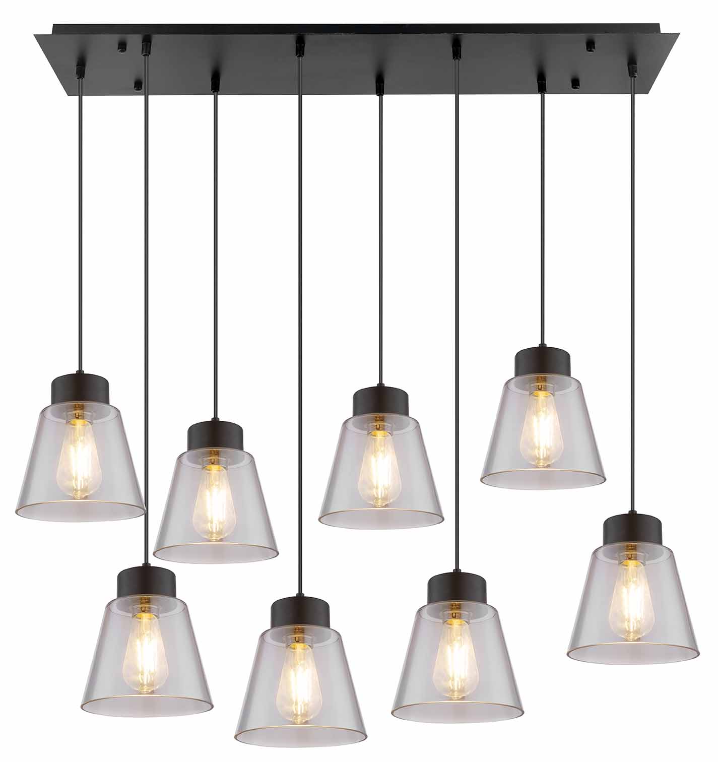 Suspensions classiques en verre et métal noir Globo Gumba – Image 2