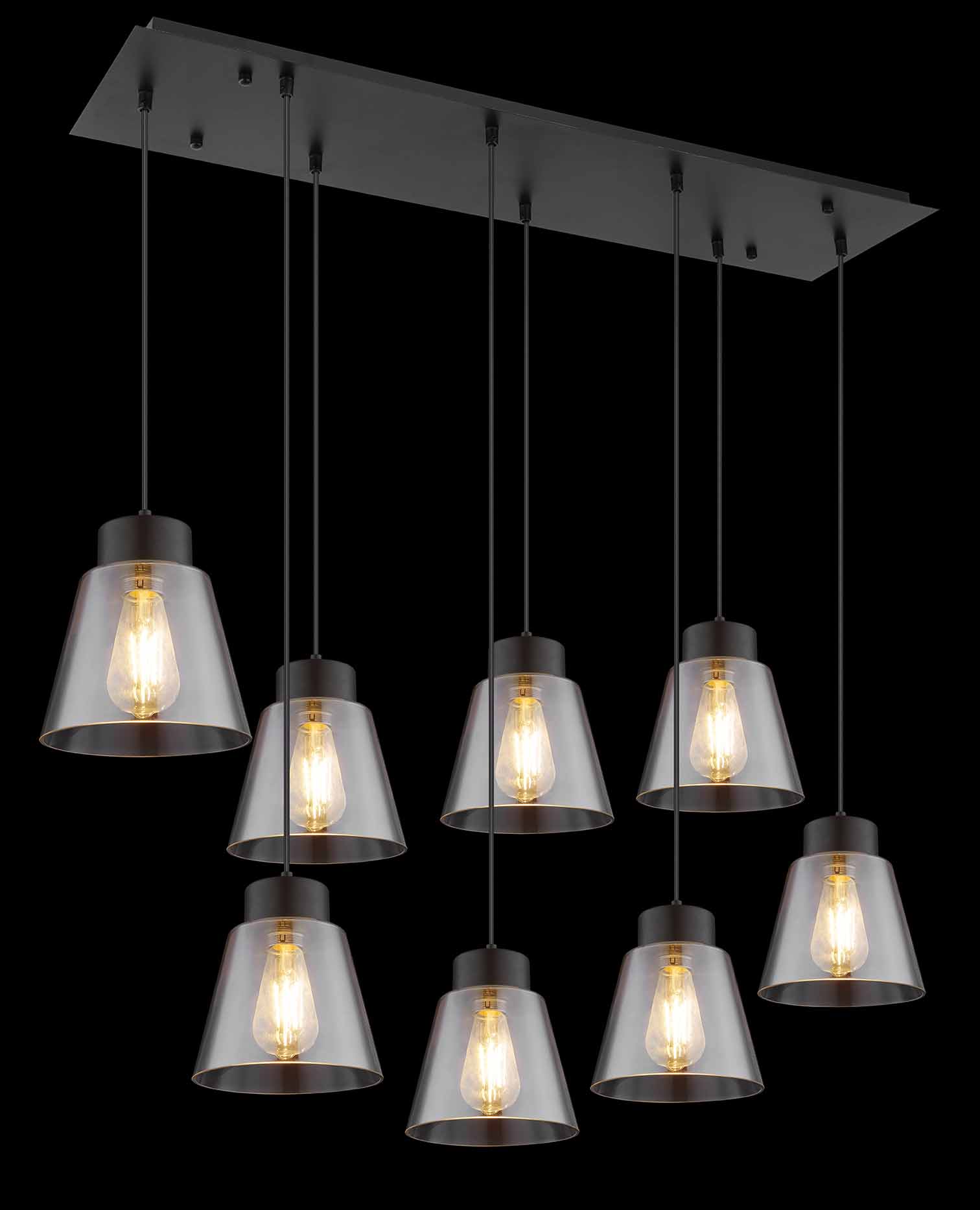 Suspensions classiques en verre et métal noir Globo Gumba – Image 4