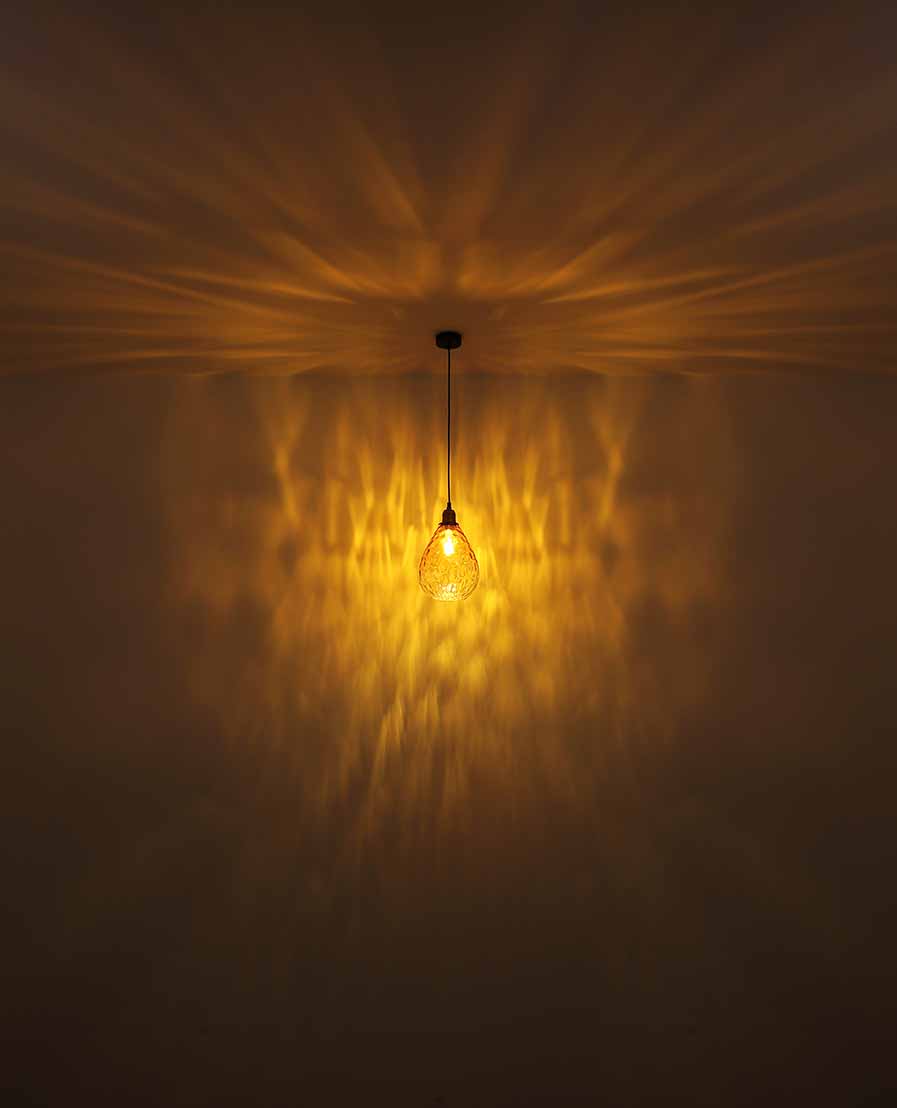 Suspensions classiques noires en métal et verre Globo Salvy – Image 4