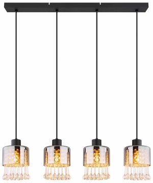 Alternative view of Suspensions classiques noires en métal Globo Hendry