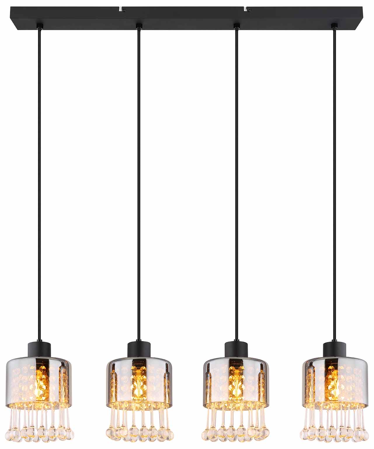 Suspensions classiques noires en métal Globo Hendry – Image 2