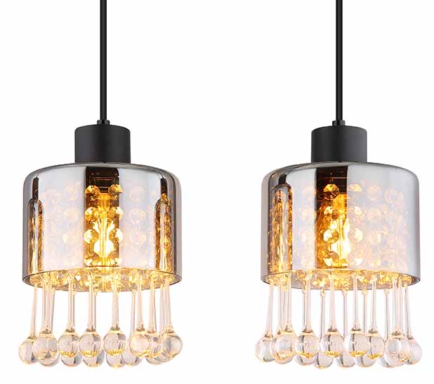 Suspensions classiques noires en métal Globo Hendry – Image 3