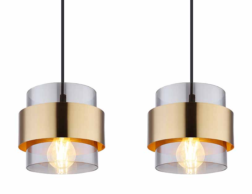 Suspensions classiques noires en métal Globo Milley – Image 3