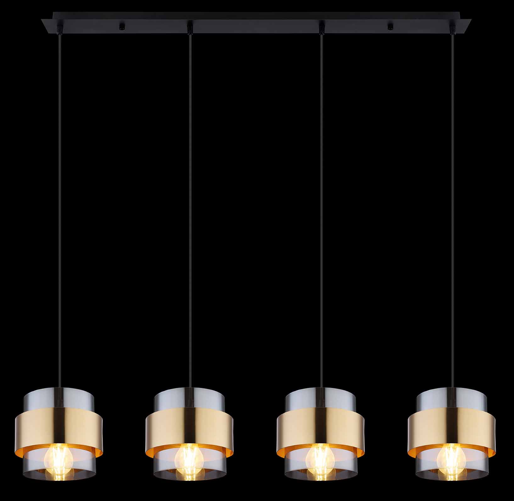 Suspensions classiques noires en métal Globo Milley – Image 5