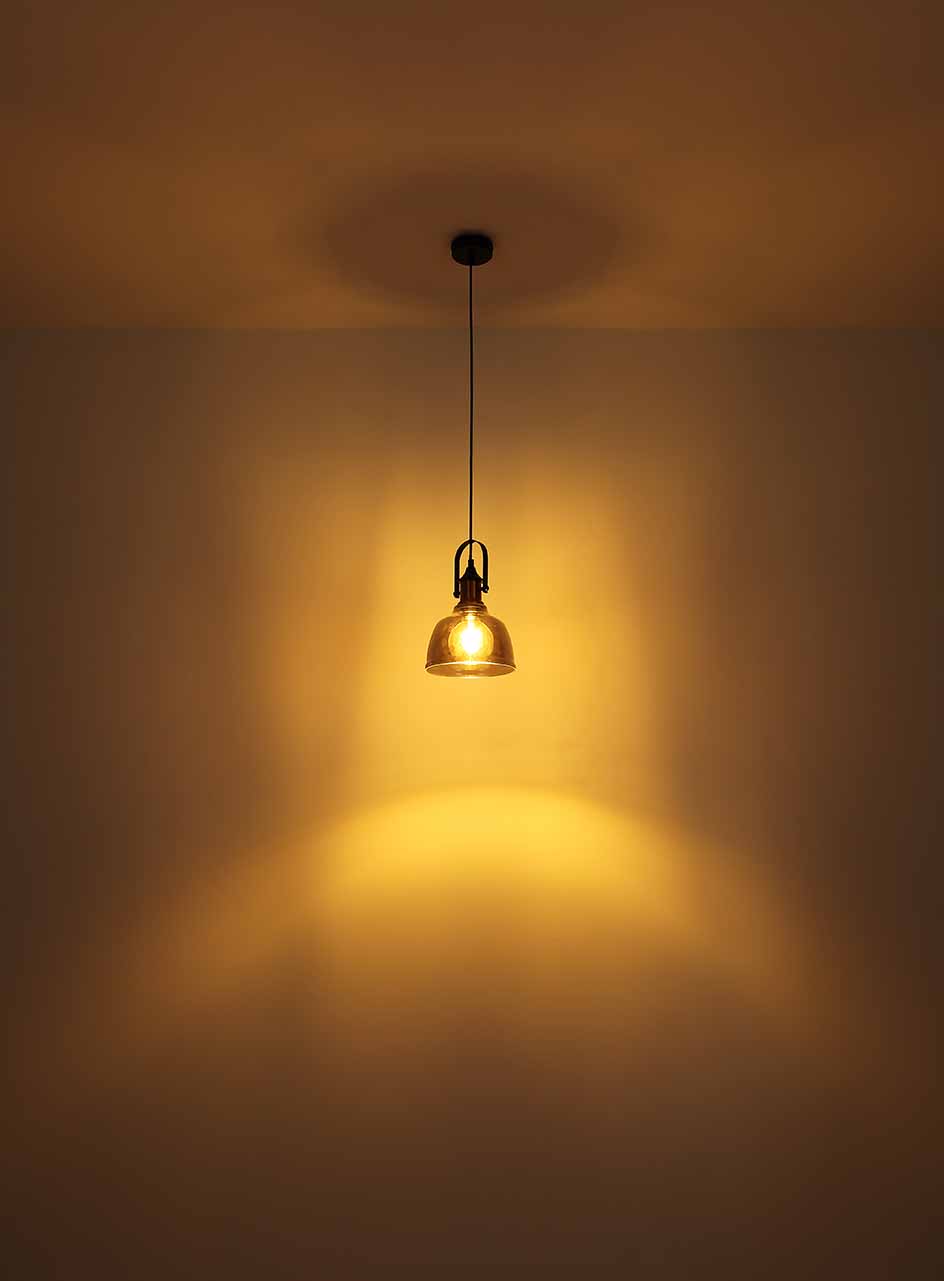 Suspensions industrielles noires en métal Globo Dorothea – Image 3