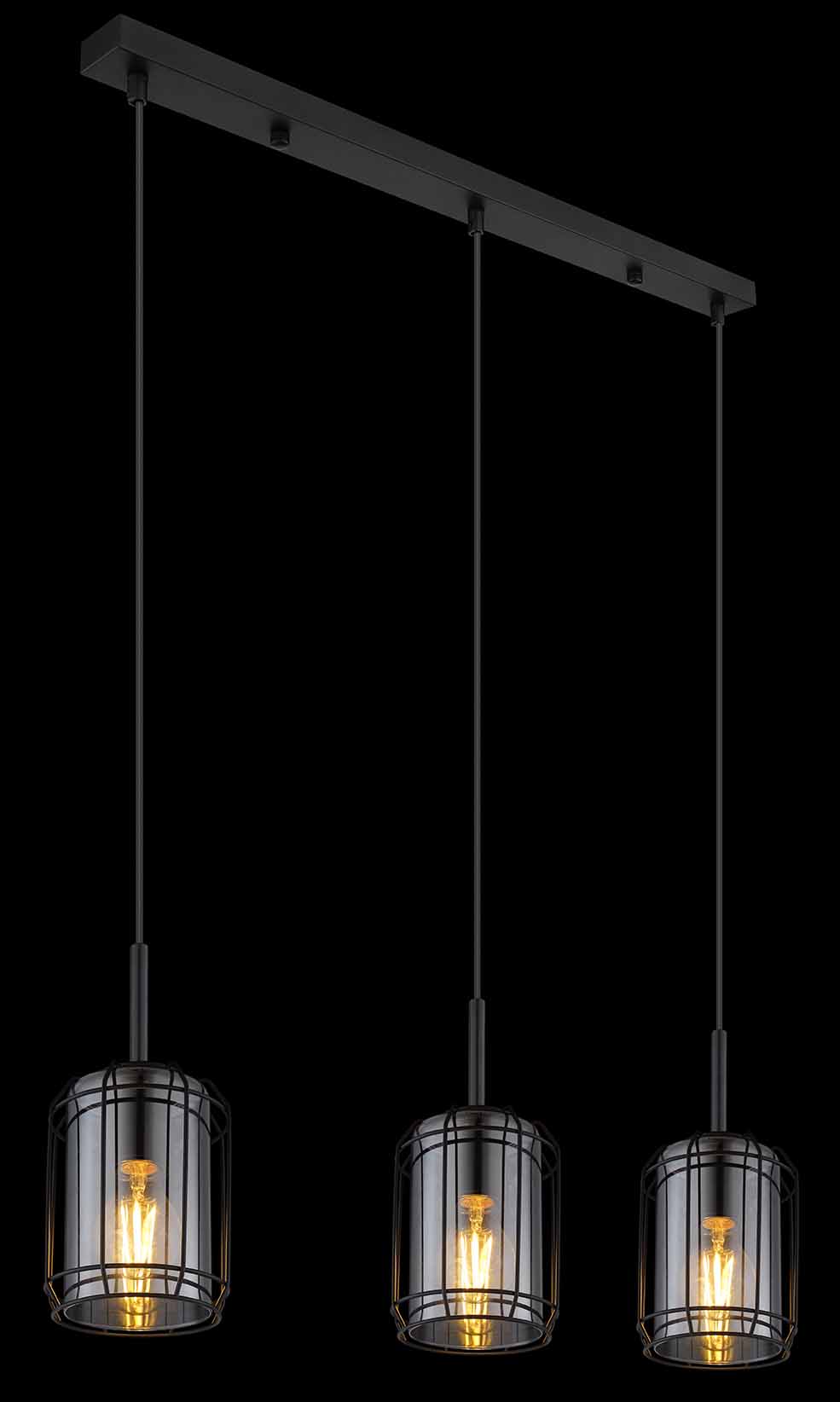 Suspensions industrielles noires en métal Globo Kammi – Image 4