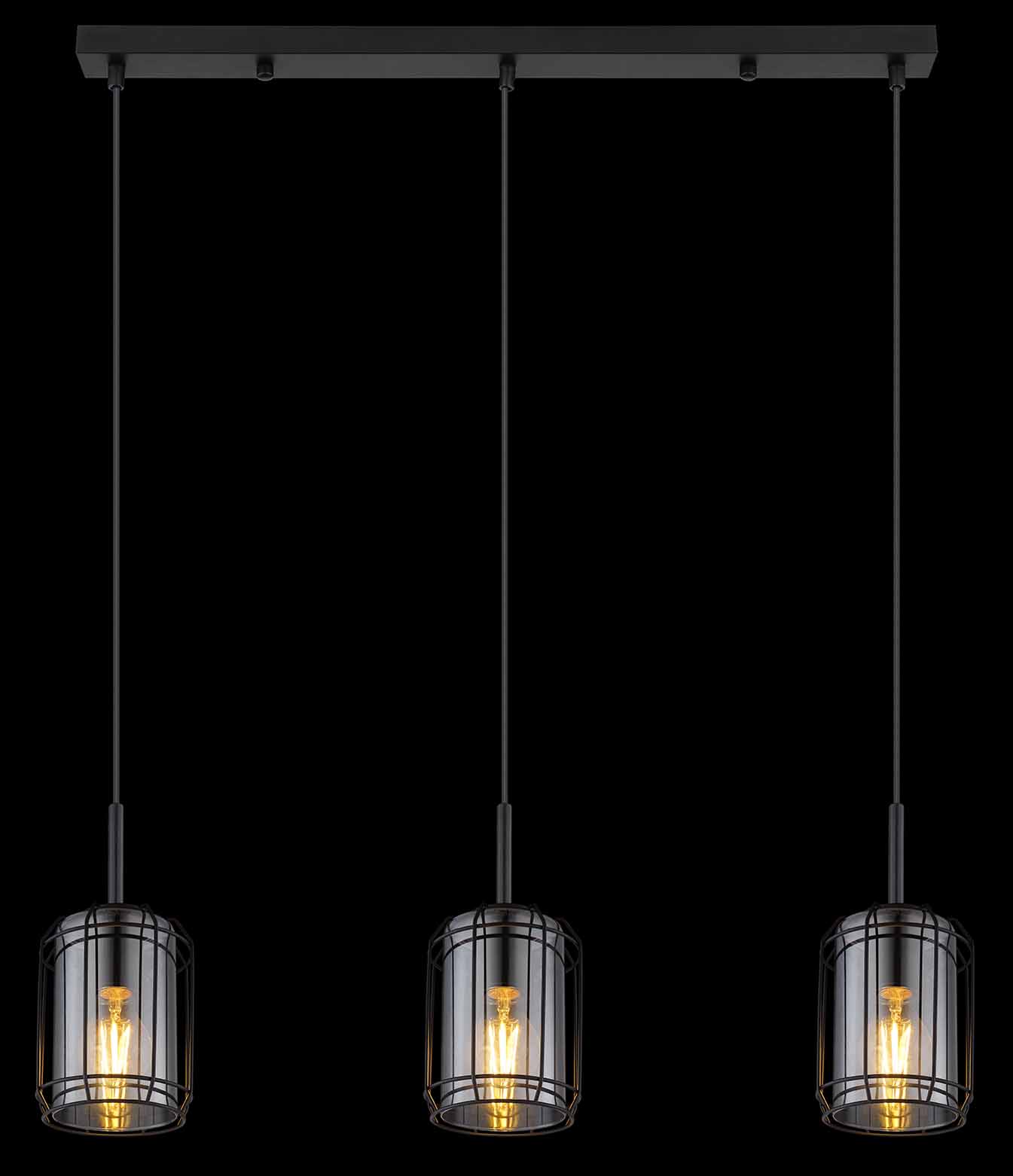 Suspensions industrielles noires en métal Globo Kammi – Image 5