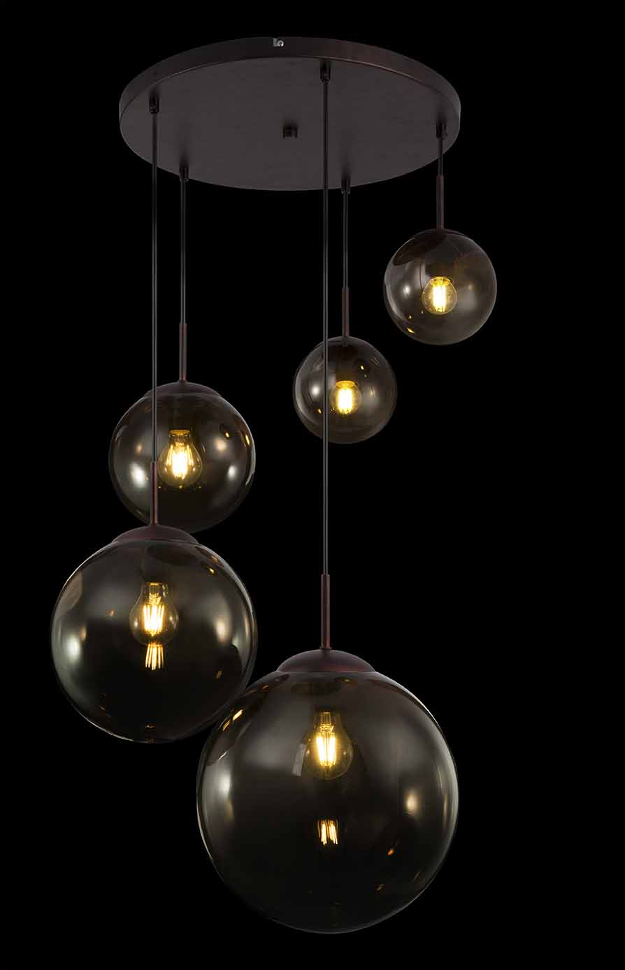 Suspensions modernes brunes sphériques Globo Varus – Image 3