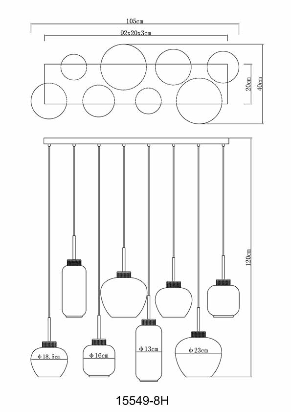 Suspensions modernes en verre fumé noir Globo Matt – Image 5