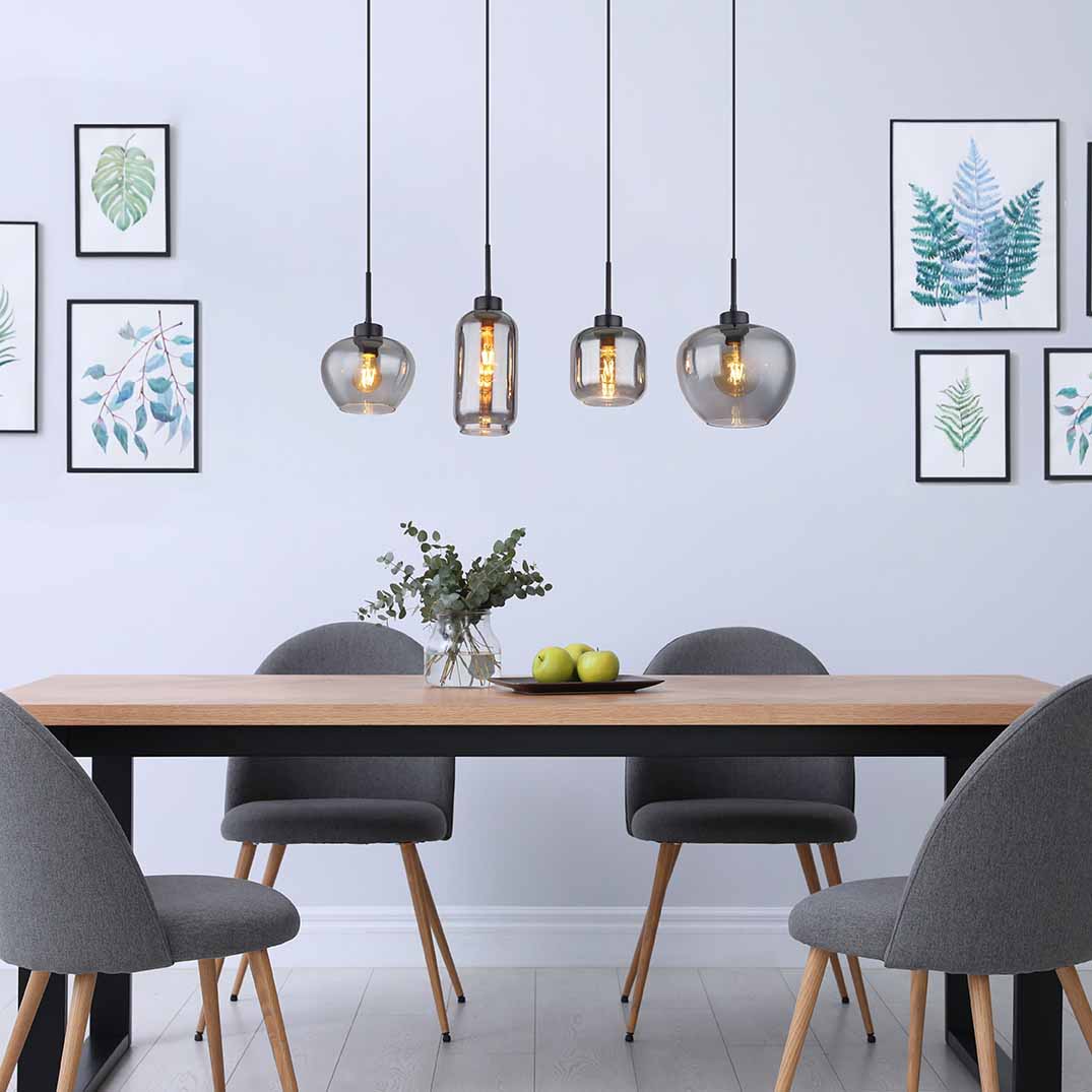 Suspensions modernes noires en métal Globo Matt – Image 4