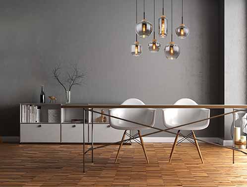 Suspensions modernes noires en métal Globo Matt – Image 4