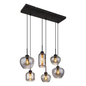 suspensions-modernes-noires-en-métal-globo-matt-15549-6sh