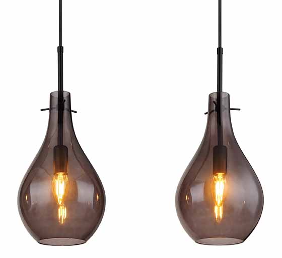 Suspensions modernes noires en métal Globo Oskus – Image 3