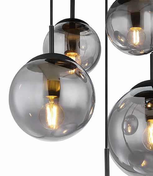 Suspensions modernes noires sphériques Globo Joel – Image 2