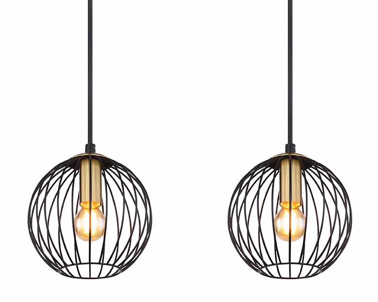 Suspensions rétro à globes noirs Globo Eusebius – Image 3