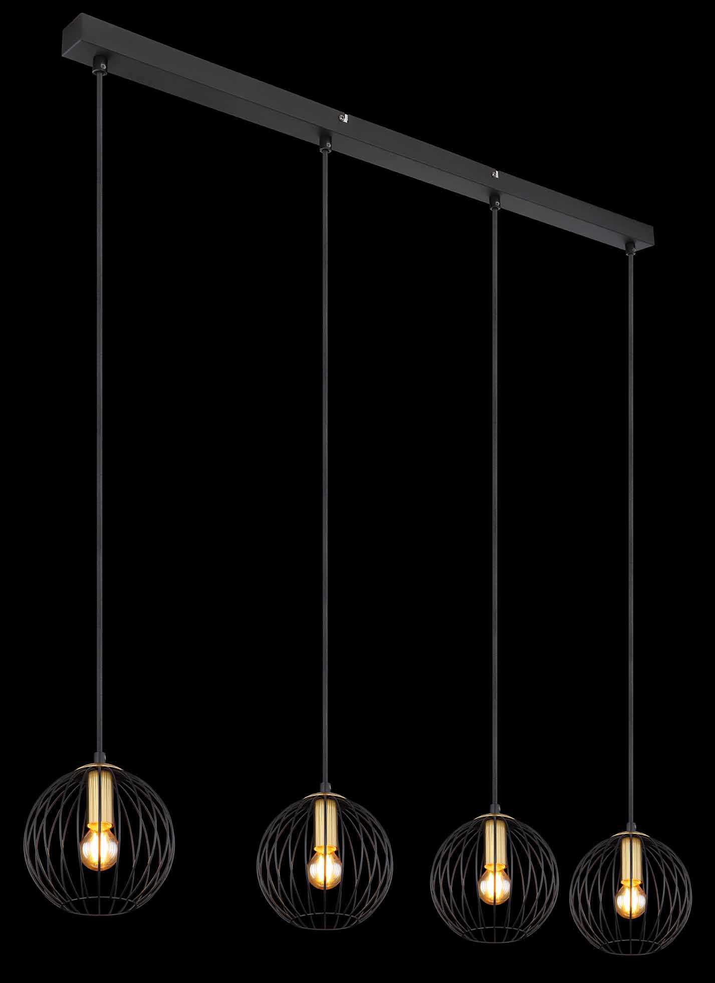 Suspensions rétro à globes noirs Globo Eusebius – Image 4