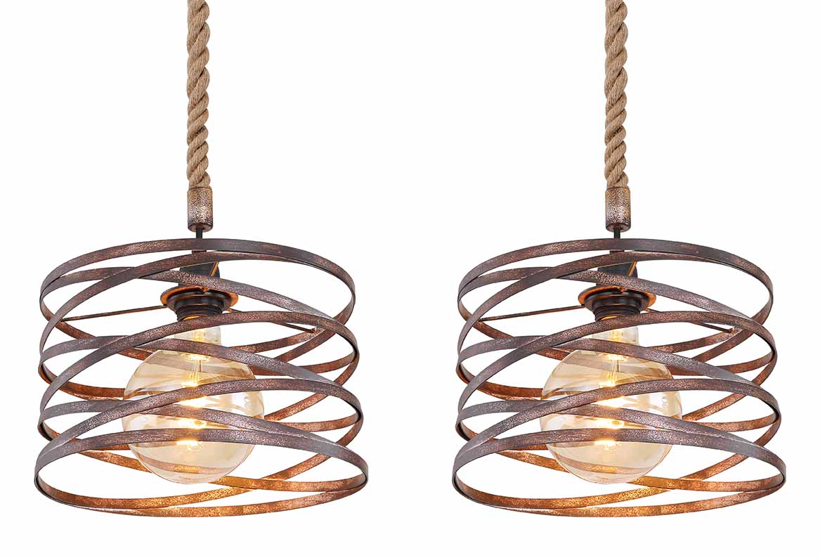 Suspensions rétro en métal et corde Globo Marco – Image 3