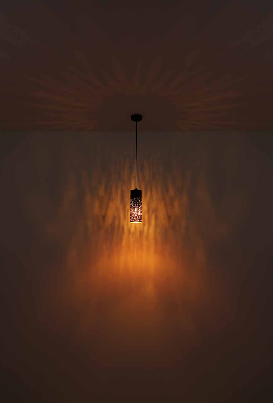 Suspensions rétro noires en métal Globo Crocky – Image 4